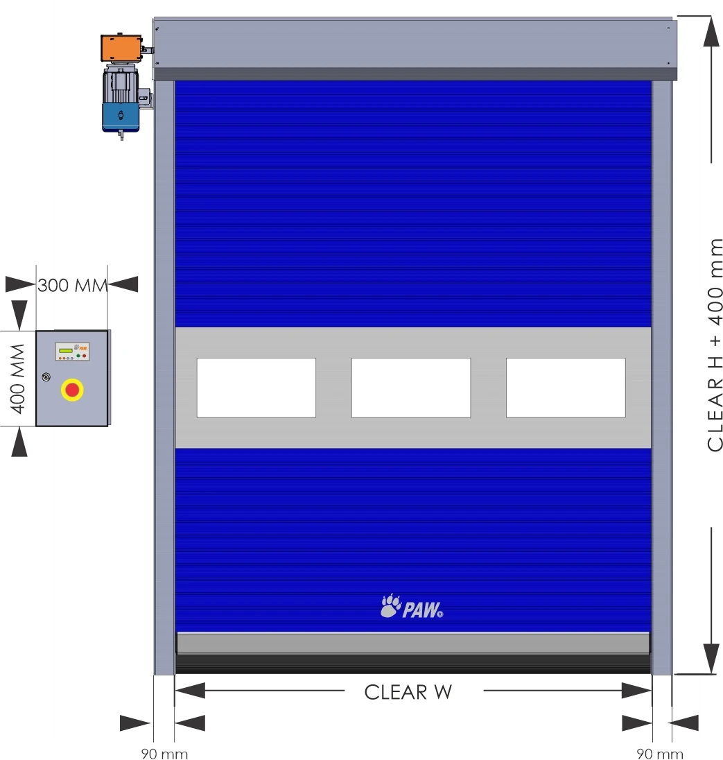 Safety Roll-Up Door Drawing