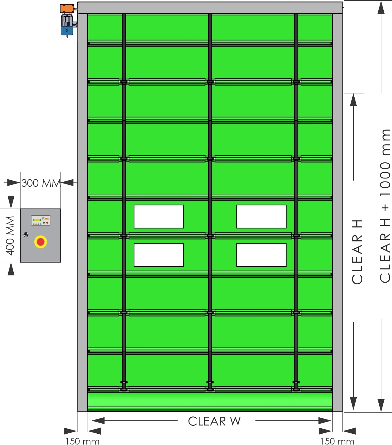 Fold-Up Door Drawing