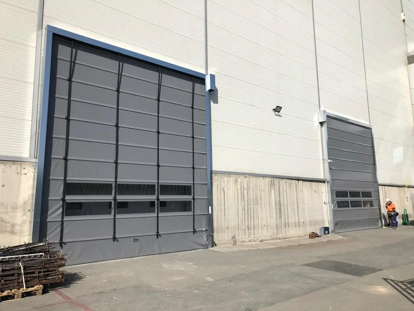 Industrial High Speed PVC Fold Up Door Fold up industrial high speed pvc door
