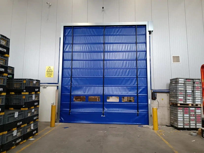 Industrial High Speed Fold Up PVC Door Industrial high speed fold up pvc door
