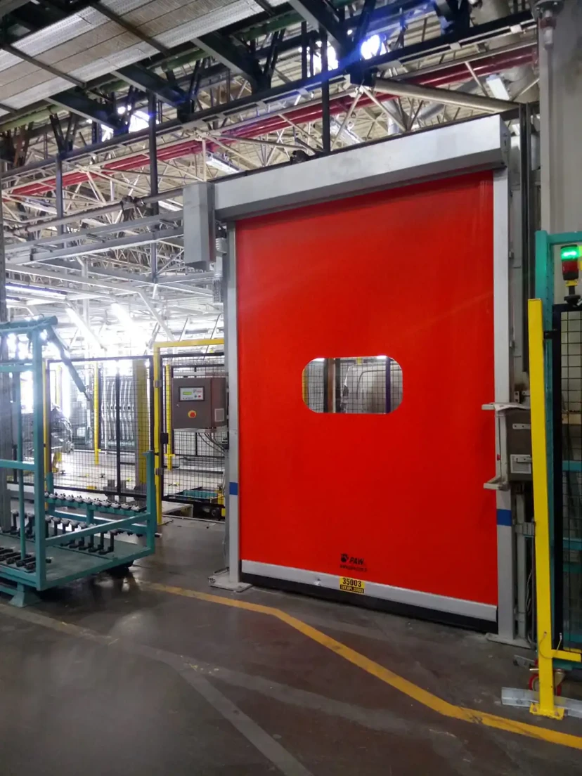 Red Window Robot Front PVC Door Red window robot front pvc door