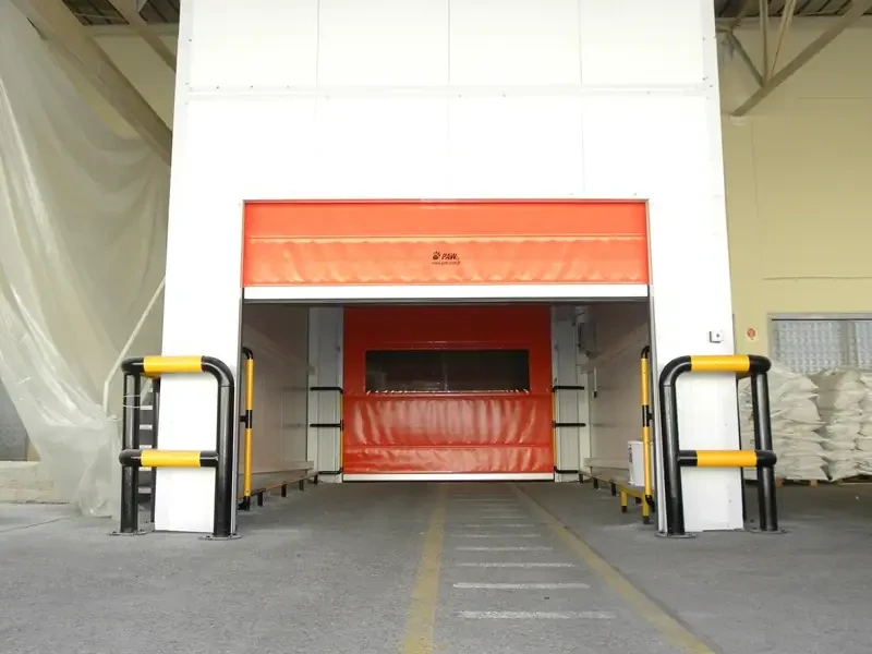 Tarpaulin Roll-Up Doors Tarpaulin roll-up door made from durable fabric