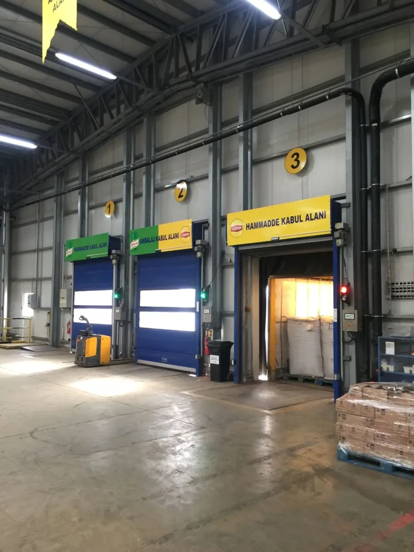 Logistics Center Rapid PVC Door Rapid PVC doors installed in a logistics center