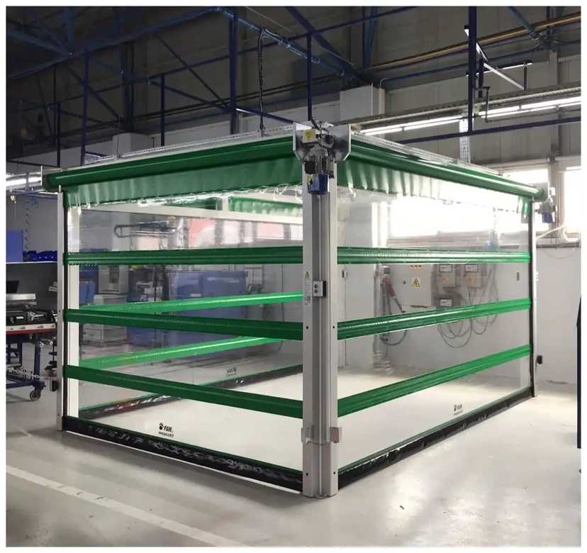 Transparent Rapid PVC Door for Cold Storage Transparent rapid PVC door for a cold storage cell
