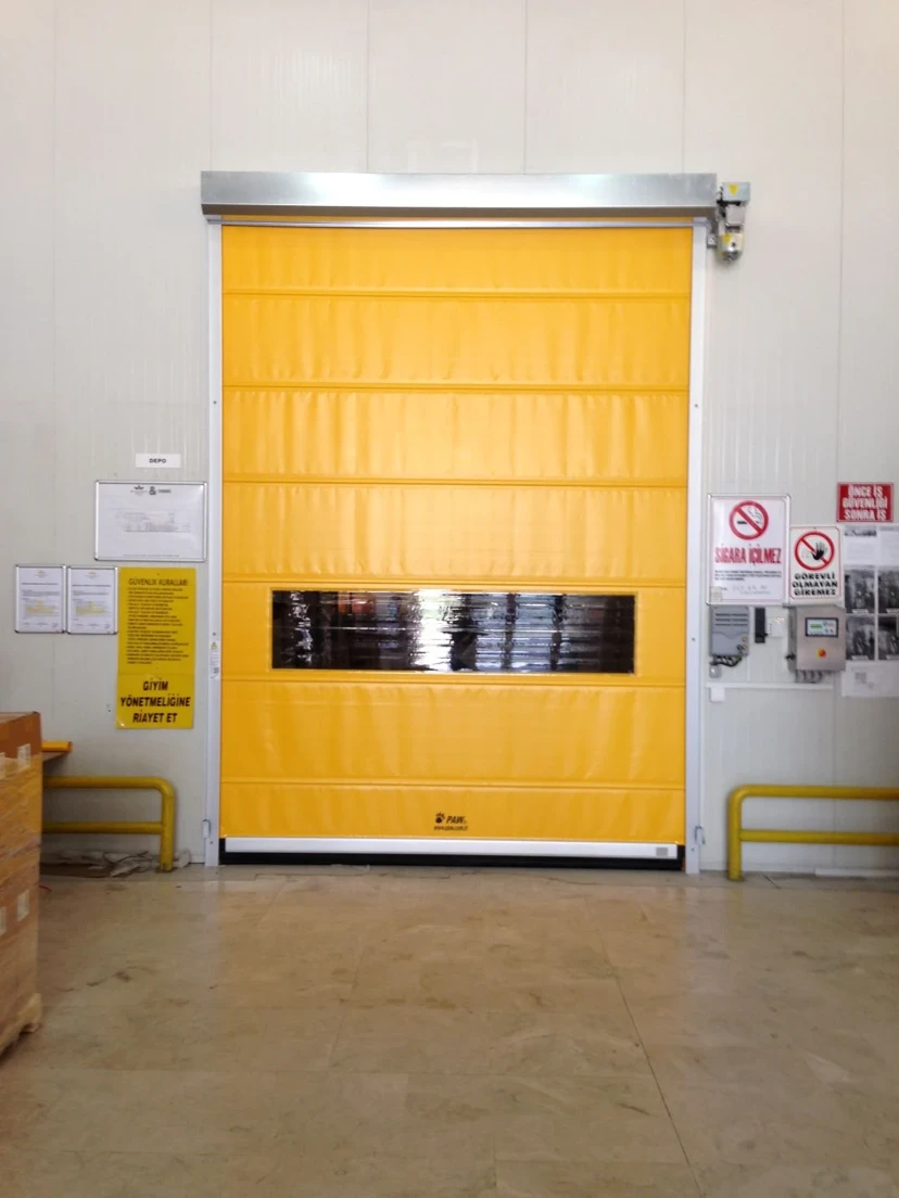 Yellow Rapid PVC Door Yellow rapid PVC door