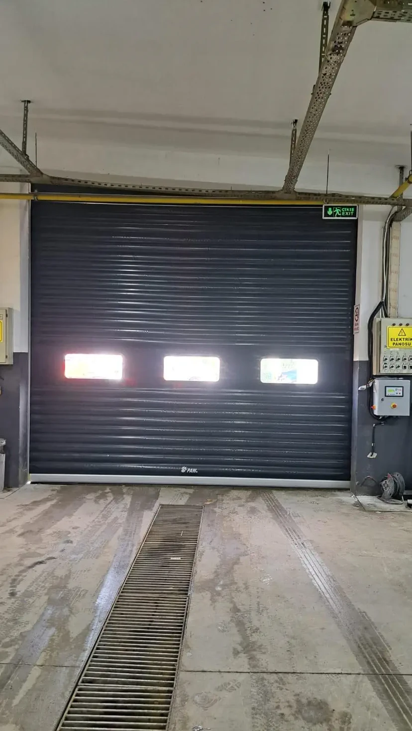 Grey Rolling Rapid PVC Door Grey rolling rapid pvc door