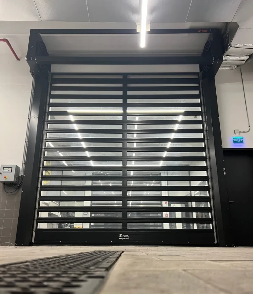 Full Vision Turbo Spiral Door Full vision turbo spiral door with large transparent viewing panels