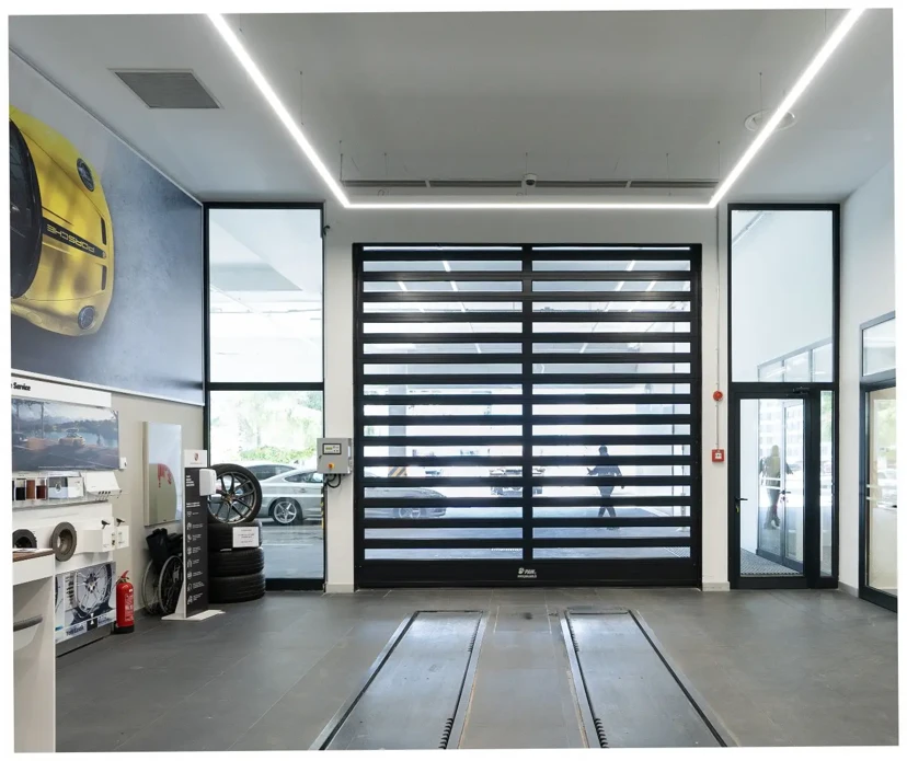 Full Vision Door Full vision aluminum turbo spiral door for industrial facilities