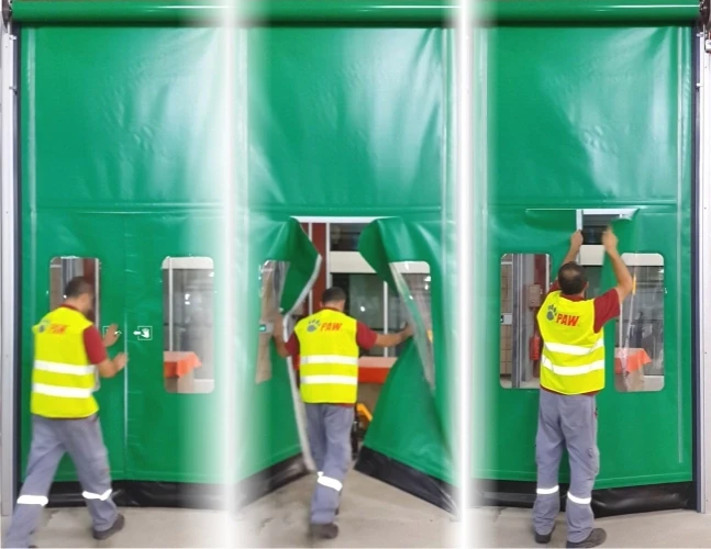Zipper Emergency Exit Rapid PVC Door Zipper emergency exit rapid pvc door