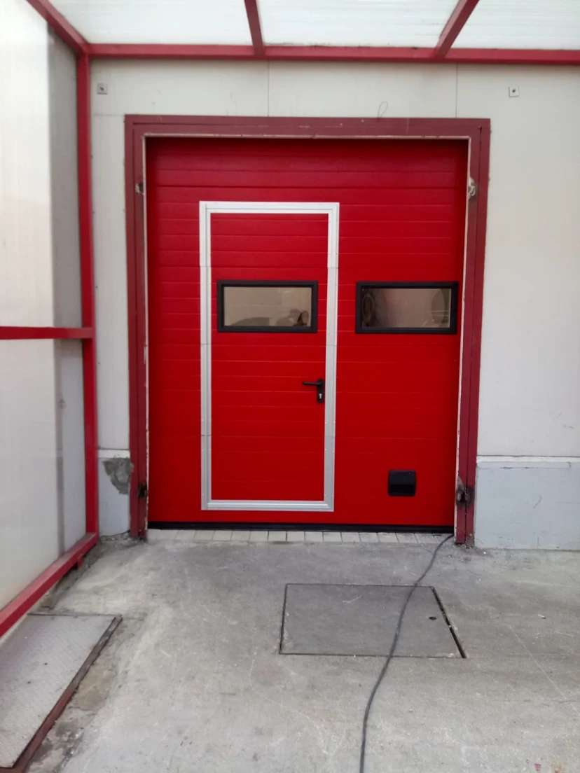 Service Door on Sectional Door Service door on sectional door