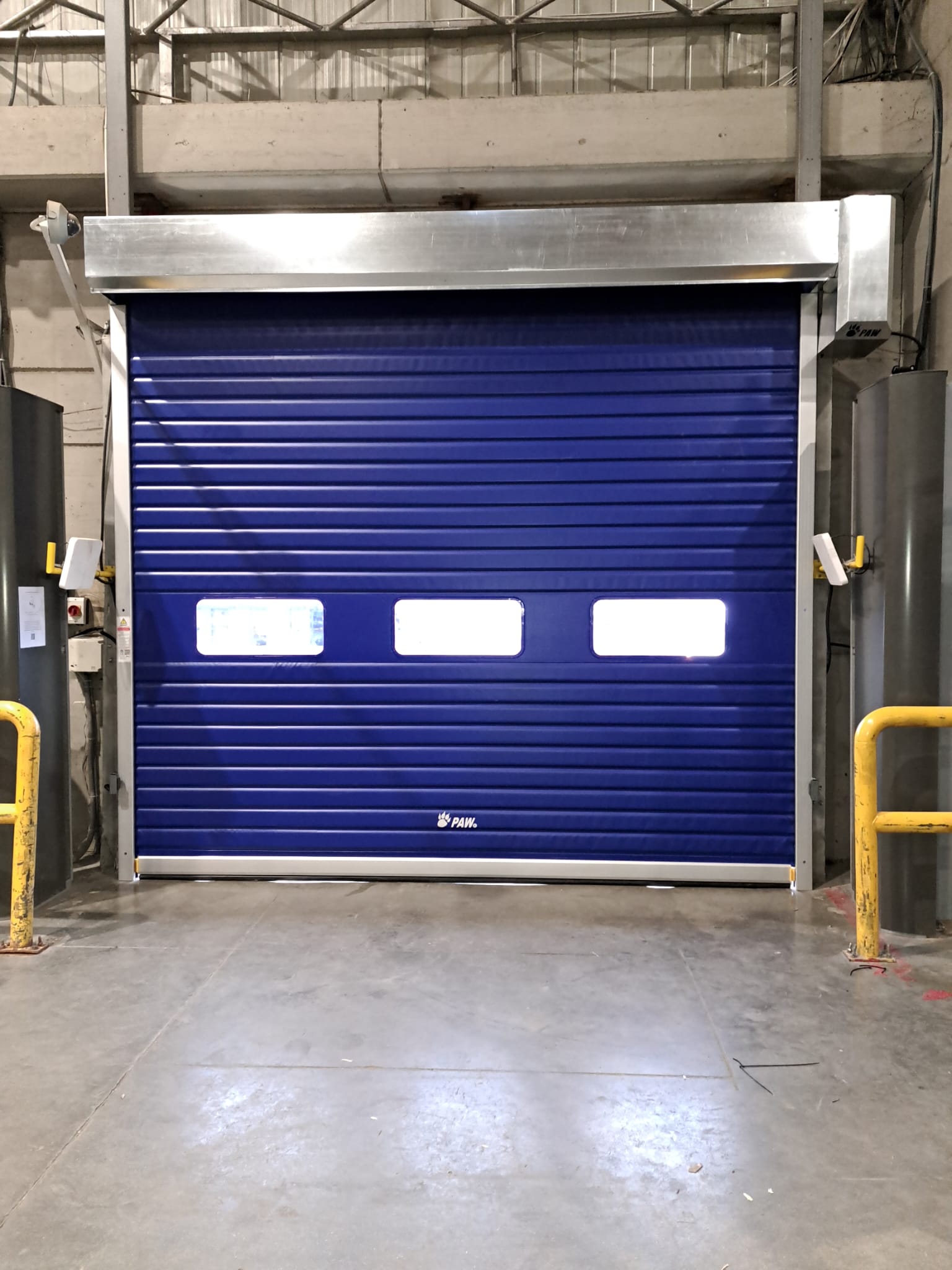 Secure spiral safety door